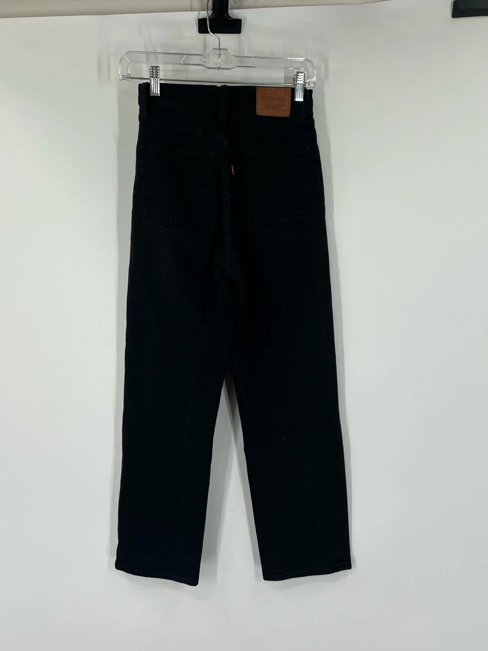 Levi’s Ribcage Straight Jeans Button Fly High Rise Black - Picture 5 of 8